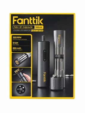 Fanttik Nex S1 Capsule Deluxe Cordless Screwdriver + 12 in 1 Bit Set